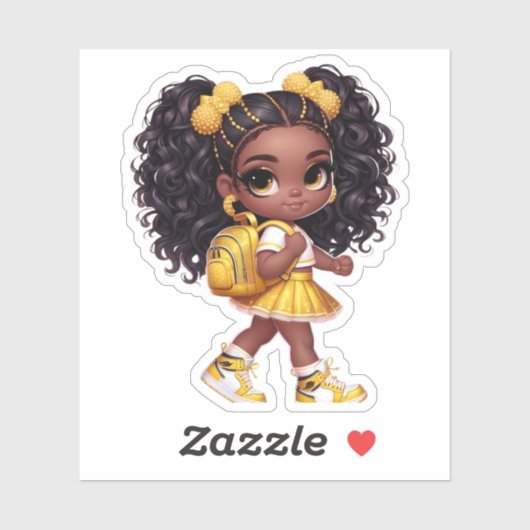 Een cheer teamlid - Geel Sticker (Vel)