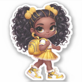 Een cheer teamlid - Geel Sticker