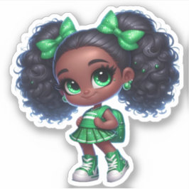 Een cheer teamlid - Groen Sticker