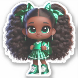 Een cheer teamlid - Groen Sticker