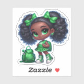 Een cheer teamlid - Groen Sticker (Vel)