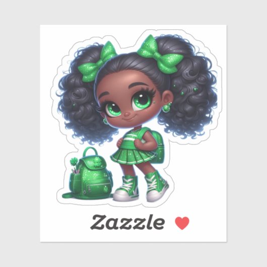 Een cheer teamlid - Groen Sticker (Vel)