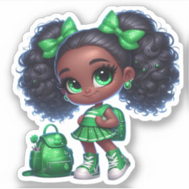 Een cheer teamlid - Groen Sticker