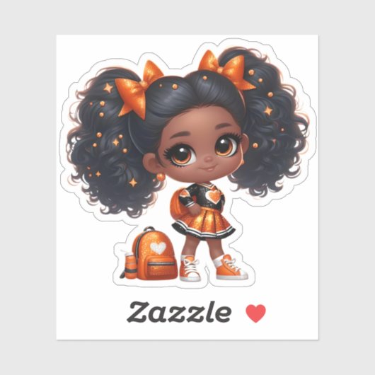 Een cheer teamlid - Oranje Sticker (Vel)