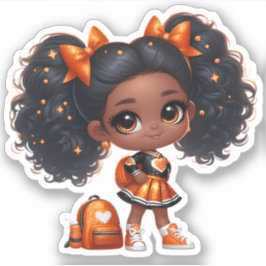 Een cheer teamlid - Oranje Sticker