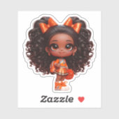 Een cheer teamlid - Oranje Sticker (Vel)