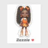 Een cheer teamlid - Oranje Sticker (Vel)