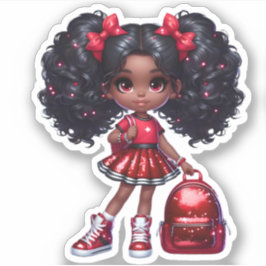 Een cheer teamlid - rood sticker