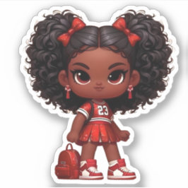 Een cheer teamlid - rood sticker