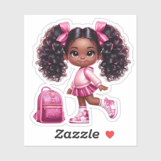 Een cheer teamlid - roze sticker (Vel)