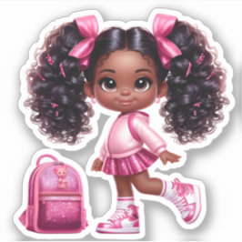 Een cheer teamlid - roze sticker