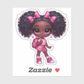 Een cheer teamlid - roze sticker (Vel)
