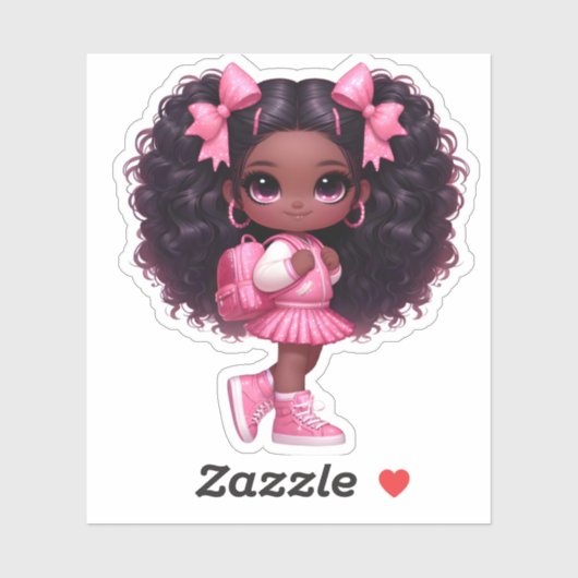 Een cheer teamlid - roze sticker (Vel)