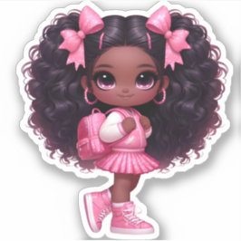 Een cheer teamlid - roze sticker