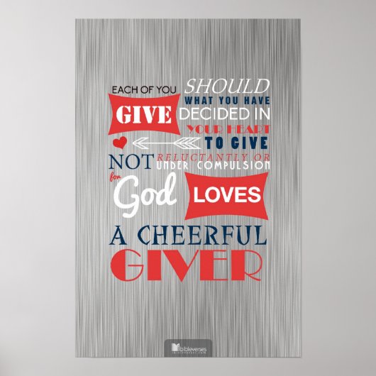 Een Cheerful Giver Poster (Voorkant)