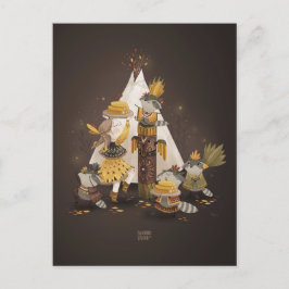 Een chef van gele maïs door Alexandra Dikaia Briefkaart