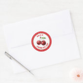 Een Cherr=-ific dag | Schattigee Cherry Goede Dag  Ronde Sticker (Envelop)
