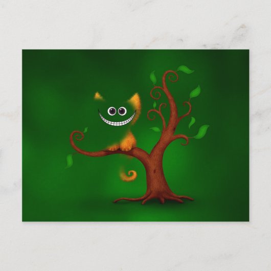 Een Cheshire Kitten (verdwijnend) Briefkaart (Voorkant)
