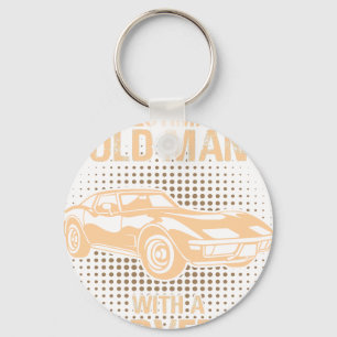 Een Chevrolet Corvette 1979 C3 oude man Sleutelhanger