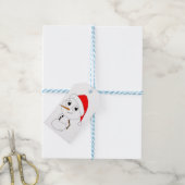 een chibi-sneeuwman cadeaulabel (Met Touw)
