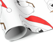 een chibi-sneeuwman cadeaupapier (Rol Hoek)