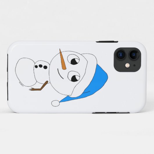 een chibi-sneeuwman Case-Mate iPhone case (Achterkant (horizontaal))