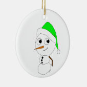 een chibi-sneeuwman keramisch ornament (Rechts)