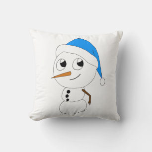 een chibi-sneeuwman kussen