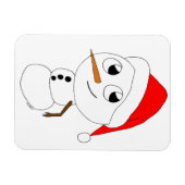 een chibi-sneeuwman magneet (Horizontaal)