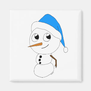 een chibi-sneeuwman magneet