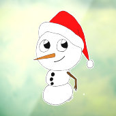 een chibi-sneeuwman raamsticker (Vel 3)