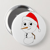 een chibi-sneeuwman ronde button 4,0 cm (Voorkant /achterkant)