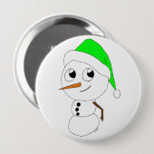 een chibi-sneeuwman ronde button 4,0 cm (Voorkant /achterkant)