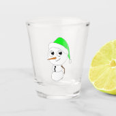 een chibi-sneeuwman shot glas (Voorkant)