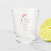 een chibi-sneeuwman shot glas (Achterkant)