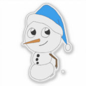 een chibi-sneeuwman    sticker (Voorkant)