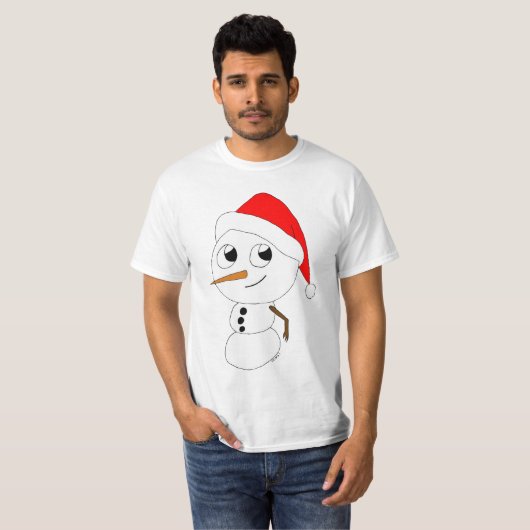 een chibi-sneeuwman t-shirt (Voorkant volledig)