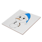een chibi-sneeuwman tegeltje (Zijkant)