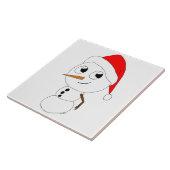 een chibi-sneeuwman tegeltje (Zijkant)