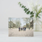 EEN CHICAGO WINTER LINCOLN PARK 1897 KINDEREN KLEU BRIEFKAART (Staand voorkant)