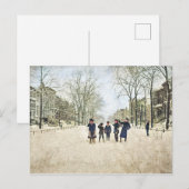 EEN CHICAGO WINTER LINCOLN PARK 1897 KINDEREN KLEU BRIEFKAART (Voorkant / Achterkant)