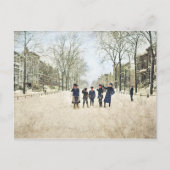 EEN CHICAGO WINTER LINCOLN PARK 1897 KINDEREN KLEU BRIEFKAART (Voorkant)