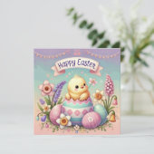 Een chicky Pasen Kaart (Staand voorkant)