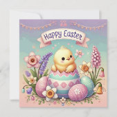 Een chicky Pasen Kaart (Voorkant)