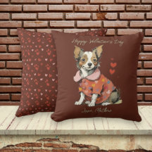 Een chihuahua op een Valentijnsdag kaart,