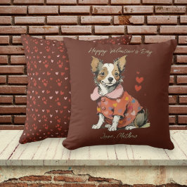 Een chihuahua op een Valentijnsdag kaart, Kussen