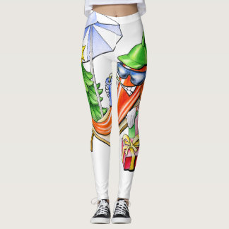 Een chili kerst op het strand leggings