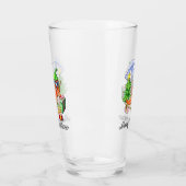 Een chili vrolijke kerst onder zonnescherm en boom glas (Links)