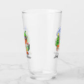 Een chili vrolijke kerst onder zonnescherm en boom glas (Rechts)