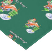 Een chili vrolijke kerst onder zonnescherm en boom tafelkleed (Gekanteld)